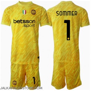Inter Milan Yann Sommer #1 Maalivahti Vieraspaita Lapsille 2024-25 Lyhythihainen (+ shortsit)